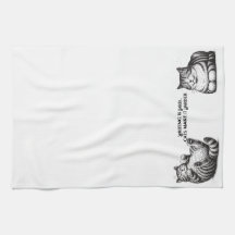 Writing Is Hard. Cats Make It Harder Kitchen towel