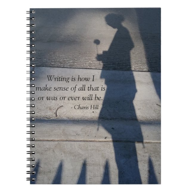 "Writing is how I make sense" notebook (Front)