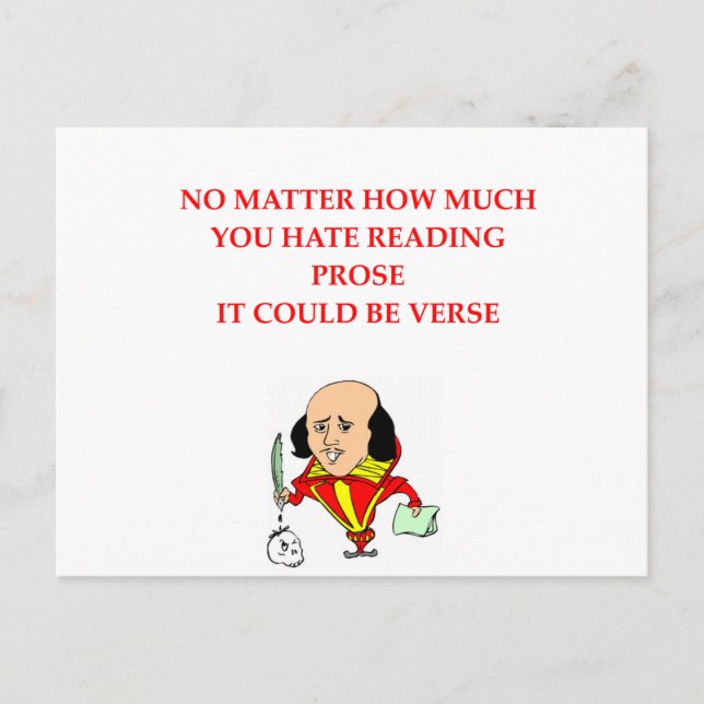 writing joke postcard (Front)
