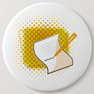 Writing Lover 6 Cm Round Badge