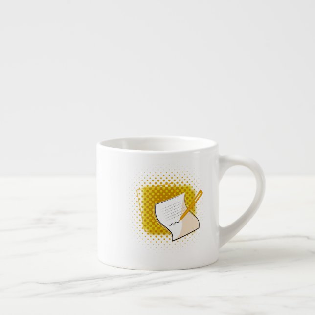 Writing Lover  Espresso Cup (Right)