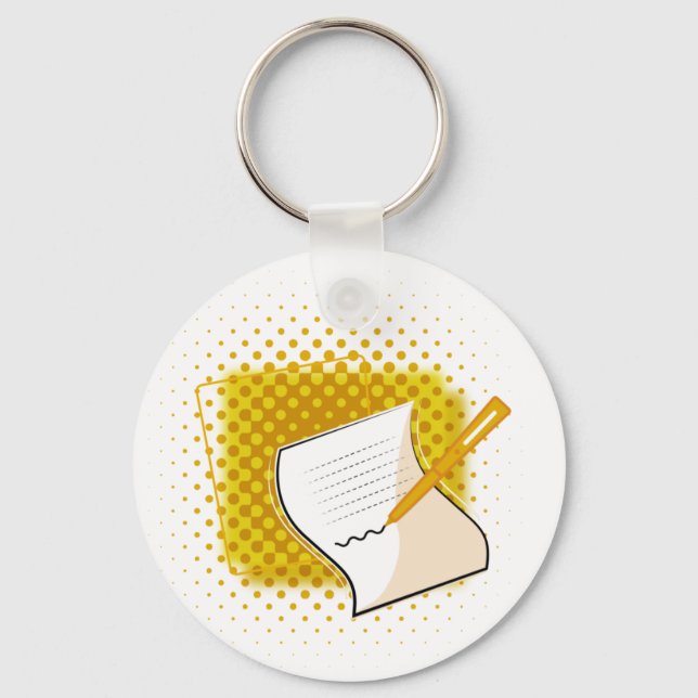 Writing Lover  Key Ring (Front)