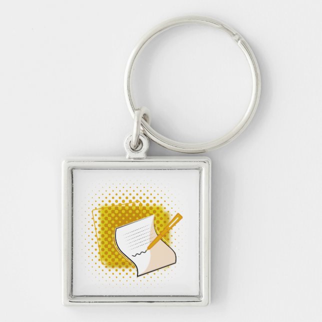 Writing Lover  Key Ring (Front)