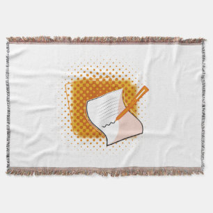 Writing Lover Throw Blanket