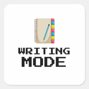 WRITING MODE SQUARE STICKER