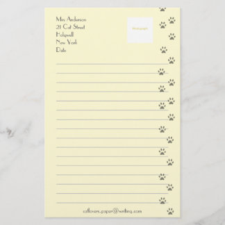 Writing Paper for Cat Lovers
