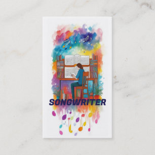 Writing Songs Songwriter Business Card