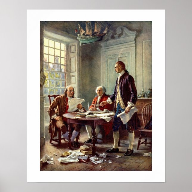 Writing the Declaration of Independence Fine Art Poster (Front)