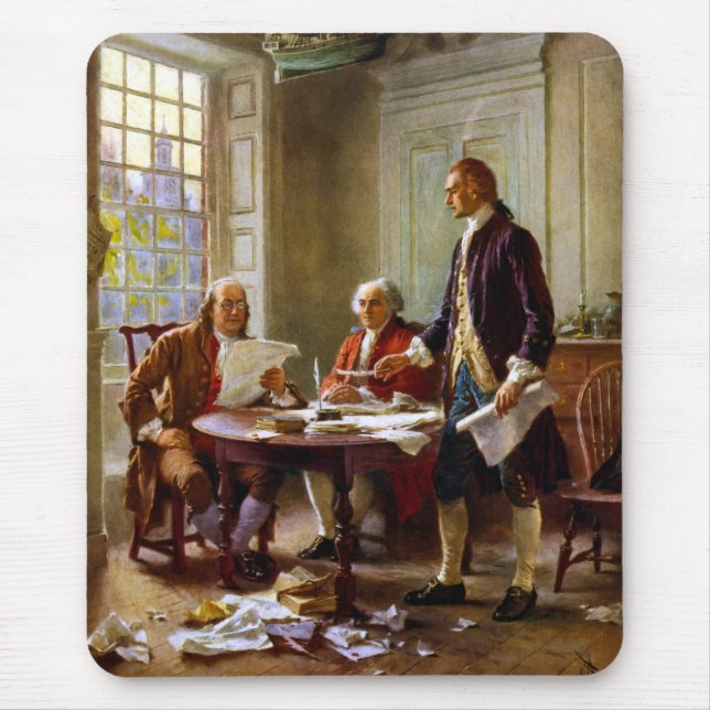 Writing The Declaration of Independence Mouse Pad (Front)