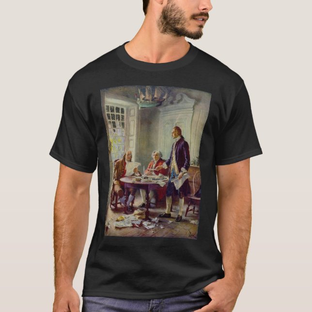 Writing the Declaration of Independence T-Shirt (Front)
