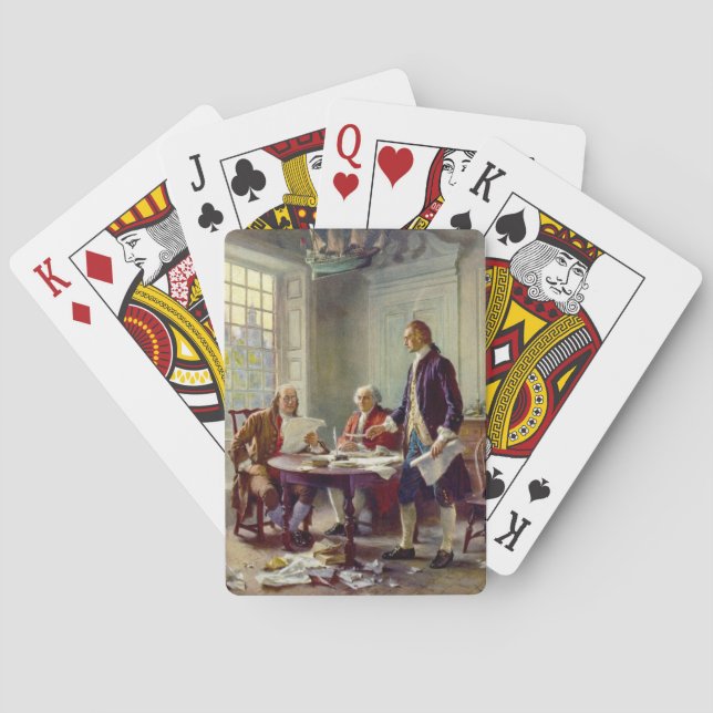 Writing the Declaration of Independence (USA) Playing Cards (Back)