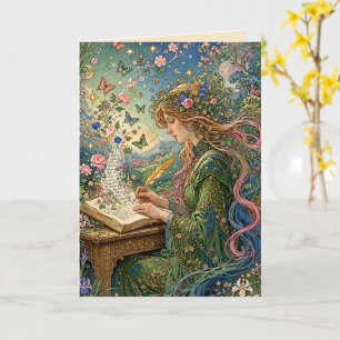 Writing the World Art Nouveau  Card