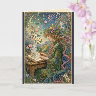 Writing the World Art Nouveau  Card