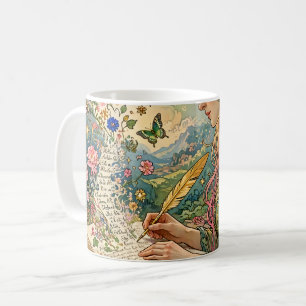 Writing the World Art Nouveau Coffee Mug