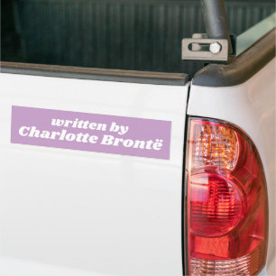 Written by Charlotte Brontë Cute Pastel Purple Bumper Sticker
