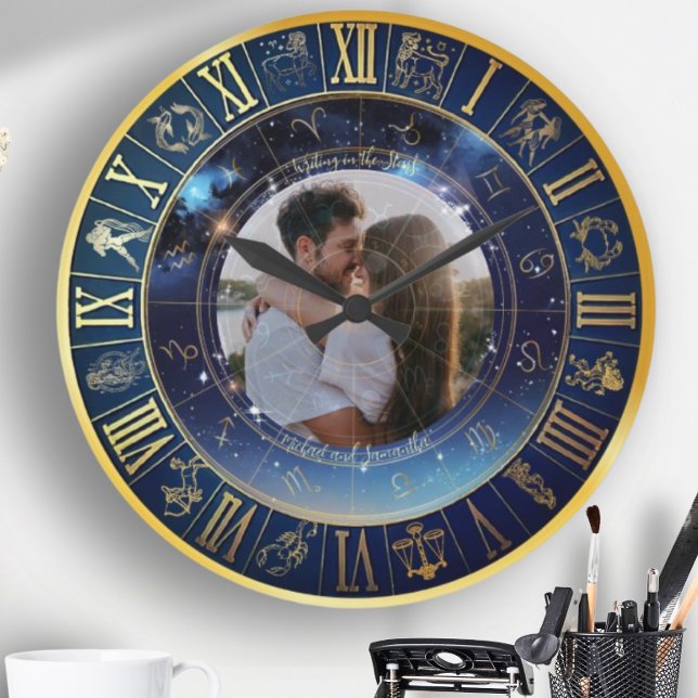 Written in the Stars Add Your Own Photo Wall Clock (Creator Uploaded)