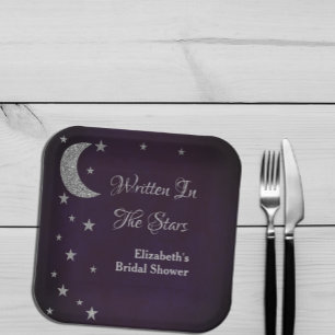 Written In The Stars Bridal Shower Paper Plate