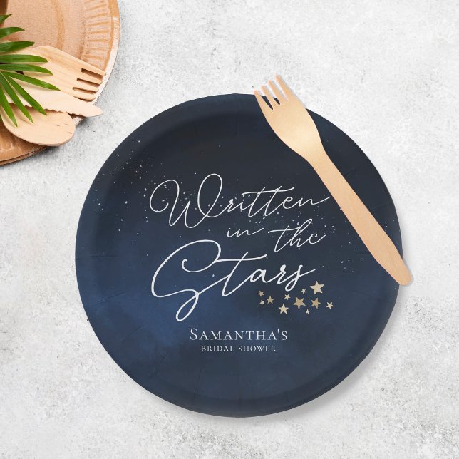 Written in the Stars Bridal Shower Paper Plate (Creator Uploaded)