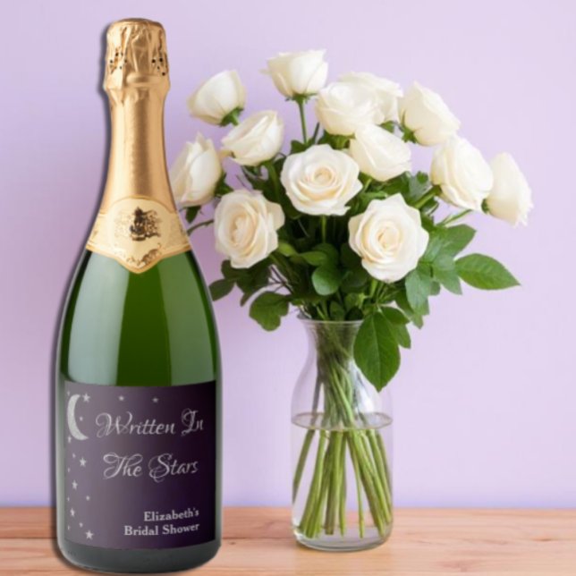 Written In The Stars Bridal Shower Sparkling Wine Label (Creator Uploaded)