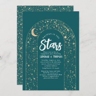 Written in the Stars Celestial Engagement Party Invitation