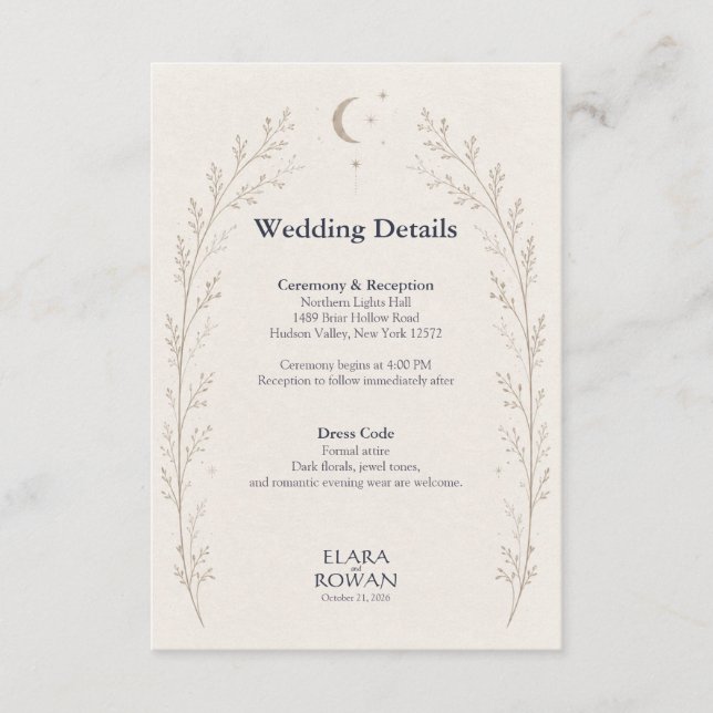 Written in the Stars Celestial Wedding Invitation (Front)