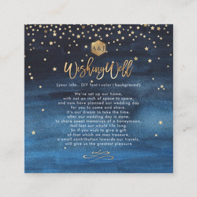 Written in the Stars Gold Wishing Well Cards (Front)