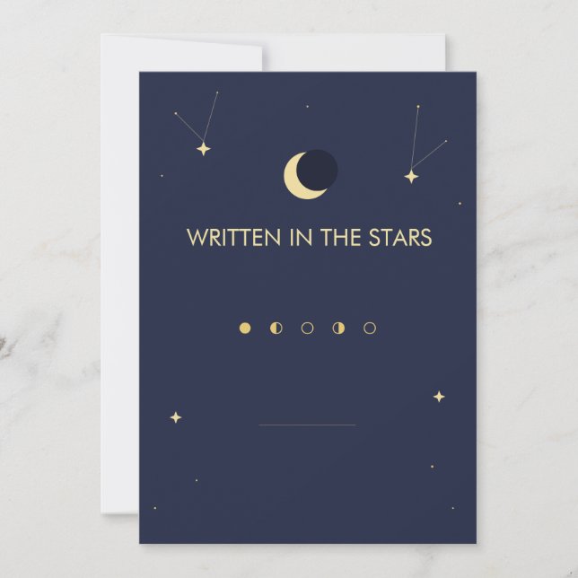 Written in the Stars  Invitation (Front)