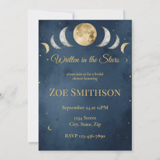 Written in the Stars | Navy & Gold Celestial Brida Invitation