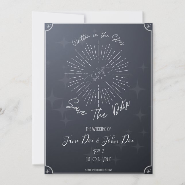 Written in the Stars Save the Date (Front)