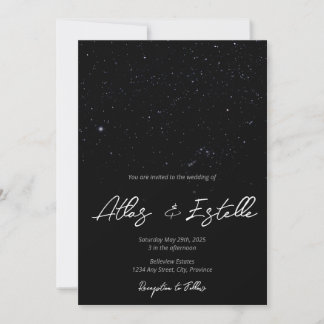 Written in the Stars Wedding Invitation