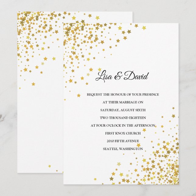 Written In The Stars Wedding Invitation (Front/Back)