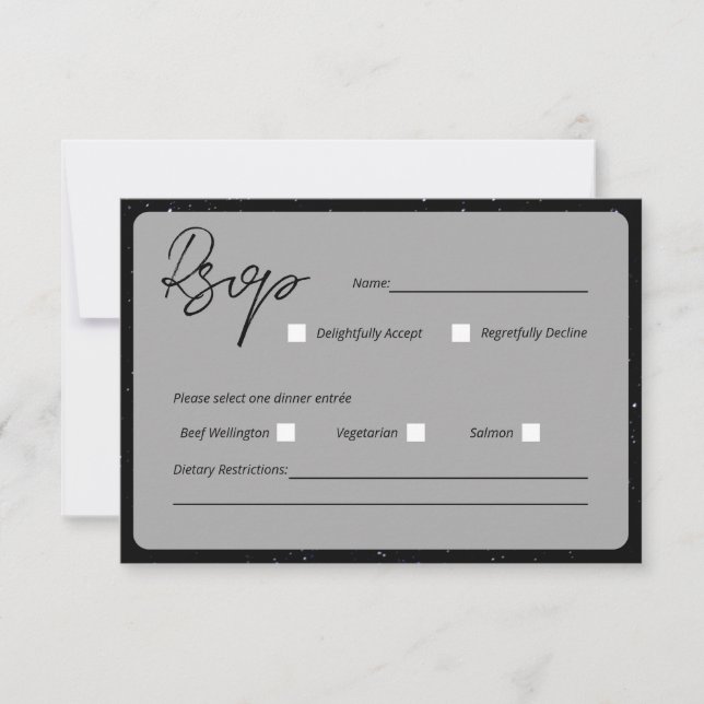 Written In The Stars Wedding Response Card (Front)