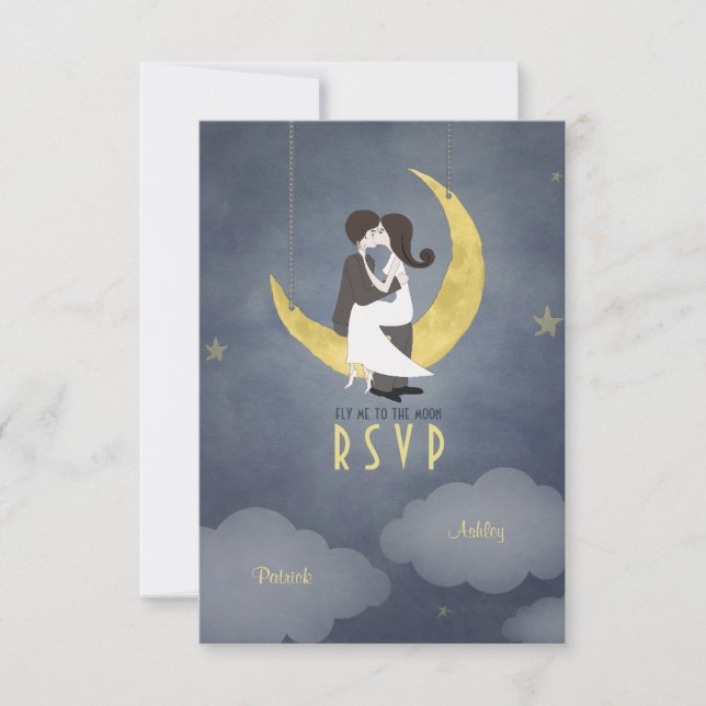 Written in the Stars Wedding RSVP Invitation (Front)