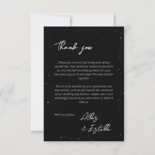 Written In The Stars Wedding Thank You Card