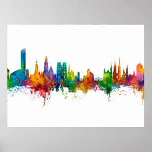 Wroclaw Poland Skyline Poster