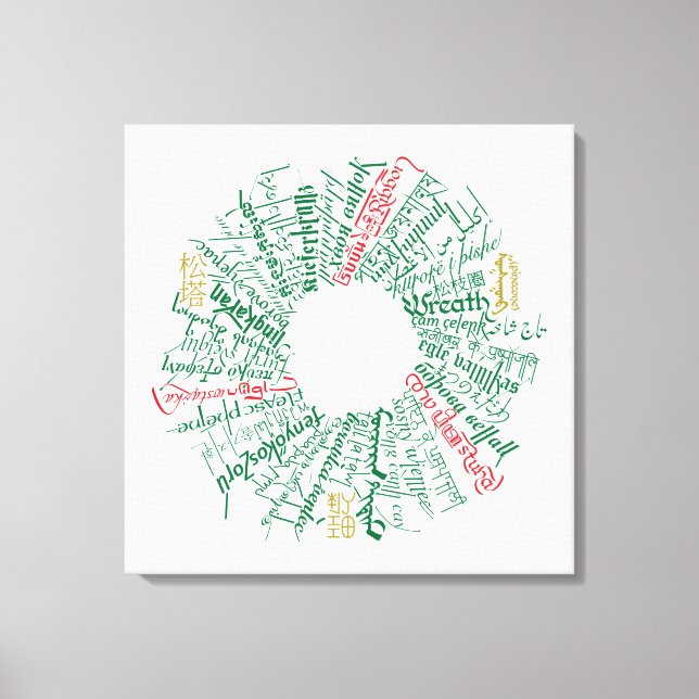 Wrodl Word Wreath Canvas Print (Front)