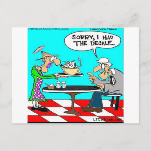Wrong Coffee Funny Cow Cartoon Gifts & Tees Postcard