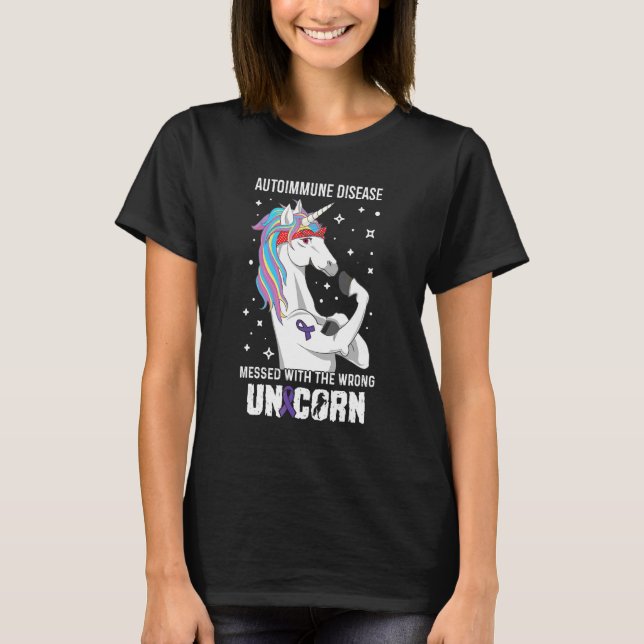 Wrong Unicorn Autoimmune Disease Awareness Support T-Shirt (Front)