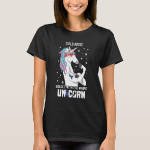 Wrong Unicorn Child Abuse Awareness Supporter Ribb T-Shirt