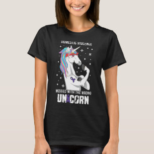 Wrong Unicorn Domestic Violence Awareness Supporte T-Shirt