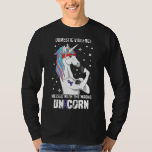 Wrong Unicorn Domestic Violence Awareness Supporte T-Shirt