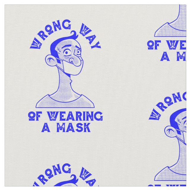 wrong way to wear a mask fabric (Close Up)