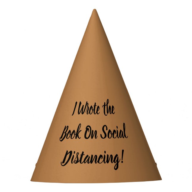 Wrote the Book on Social Distancing  Party Hat (Front)