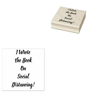Wrote the Book on Social Distancing  Rubber Stamp