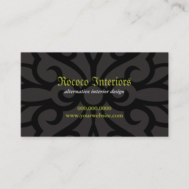 Wrought Iron Decorative Business Card (Front)