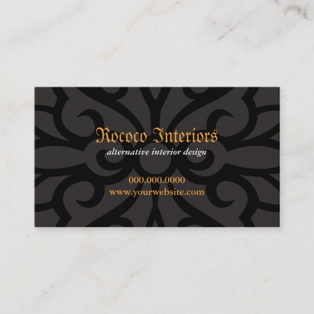 Wrought Iron Decorative Business Card (Front)