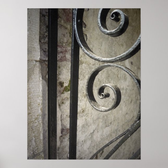 Wrought Iron Gate Close-Up | Rustic Wall Art  (Front)