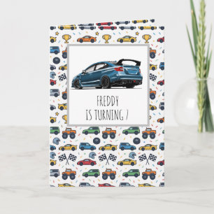 wrx sti S205 Car hand drawn art Card