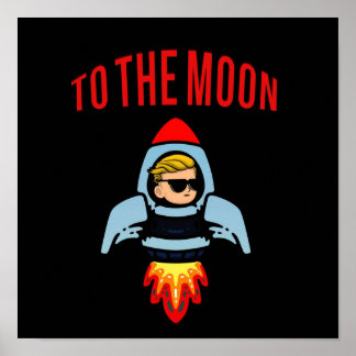 WSB TO THE MOON WallStreetBets GME AMC Poster