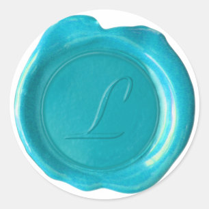 WSM Custom - Courtney - L - Aqua Blue Classic Round Sticker